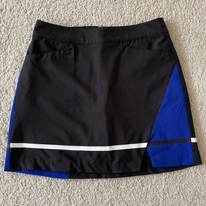 Slazenger Golf Skort - Black/Royal Blue/White - 2